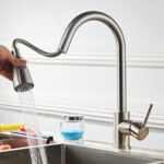 Stainless Steel Kitchen Mixer Tap Dual Spout with Pull Out Spray