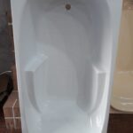 Fiber Straight Bath Tub 31"x60" Double Ply WithTub Waste