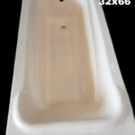 Fiber Straight Bath Tub 32"x 66" Double Ply WithTub Waste