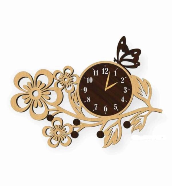 Flower Banch Wall Clock
