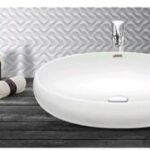 Oval Art Bowl Counter Top Pool Ceramics