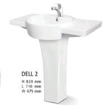 Dell 2 Basin Pedistal Dell Ceramics
