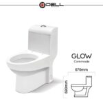 Glow Commode One Piece W/O Seat Cover Dell Ceramics