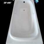Fiber Straight Bath Tub 29"x 66" Double Ply WithTub Waste
