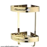 Stainless Steel Bathroom & Kitchen Corner Shelf Sus304 Golden