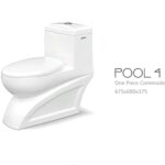 POOL 4 COMMODE ONE PIECE W/O Seat Cover