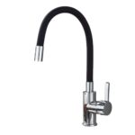 Kitchen Tap Chrome Flexible Black Neck For Sink Bowl & Vanity