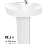 Dell 4 Basin Pedistal Dell Ceramics