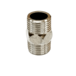 Brass barrel nipple 1/2" thread chrome plated