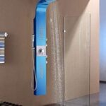 Waterfall Shower Pannel Stainless Steel Blue Colour