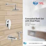 Concealed bath mixer Faisal Sanitary 7700 Series Complete