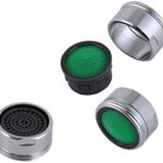 Acetap Energy Saving Male Brass Shell Tap With Aerator, Kitchen Water Saving Tap Filter Nozzle, Tap Aerator Foam Flow With 24mm Male Brass Cups, 24 mm, Pack of 5 Pieces