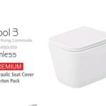 Wall Hang Commode Pool3 Pool Ceramics With Seat Cover (Rimless)