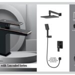 Gold Line Series With Wall Shower Set Faisal Sanitary 9101