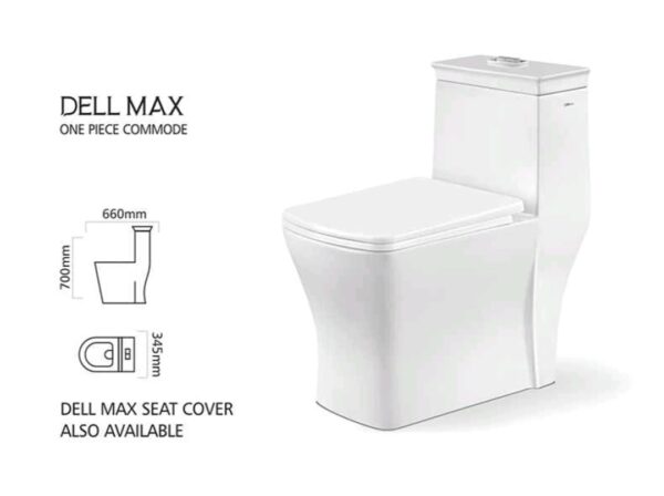 Dell Max Commode One Piece W/O Seat Cover Dell Ceramics