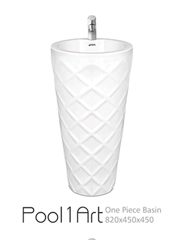 pool 1 art Pool 1 Art One Piece Basin Pool Ceramics - Image 1