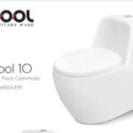 POOL 10COMMODE ONE PIECE With Seat Cover & Thimble