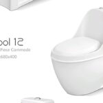 POOL 12 COMMODE ONE PIECE With Seat Cover & Thimble