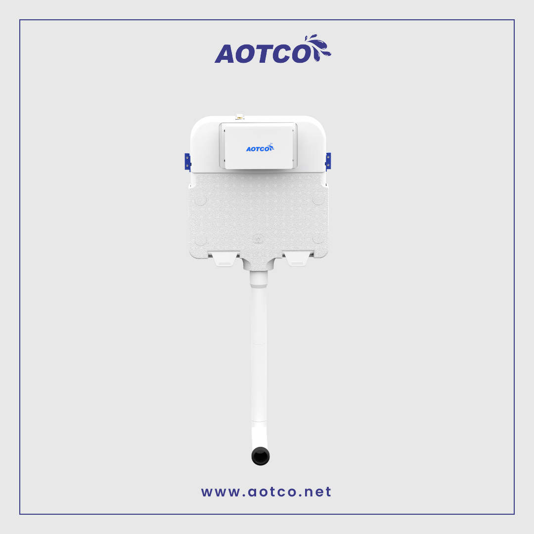 without frame 01 Concealed Flush Cistern Aotco Half Frame With Frame CT-31001A Pneumatic - Image 1