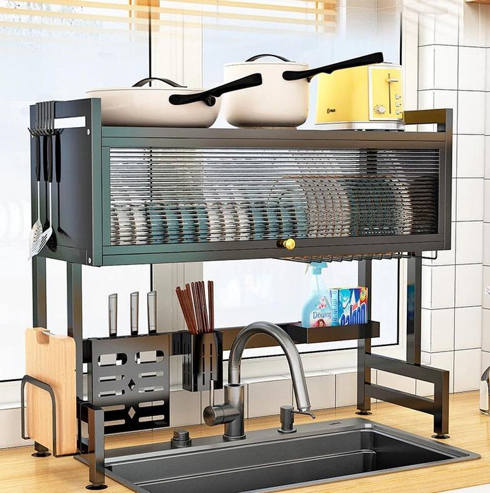 11567ef5-f3e3-4ccd-bd61-47e3bfec4460 Stainless Steel Kitchen Rack | Black - Image 1